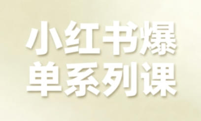 小红书爆单系列课,聚焦小红书电商全链路增长-渡漳网