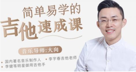 大向吉他教学，吉他入门零基础，简单易学的吉他弹唱速成课视频教程-渡漳网