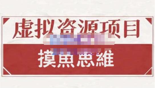 摸鱼思维《虚拟资源掘金课》虚拟资源项目全套玩法-渡漳网