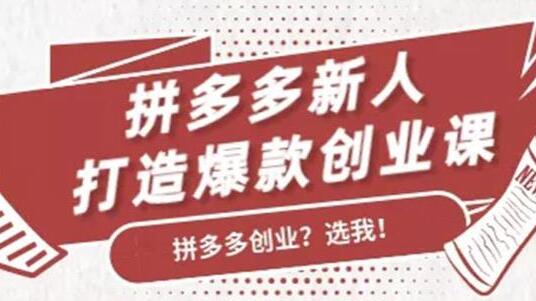 拼多多新人打造爆款创业课程，快速引流持续出单-渡漳网