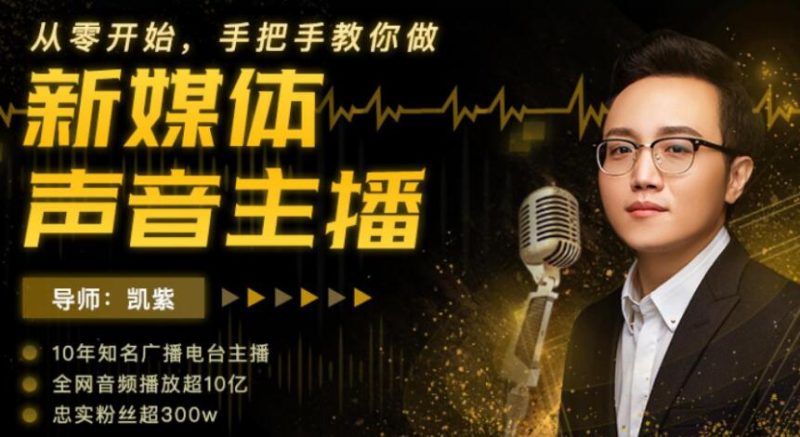 靠声音赚钱，手把手教你做，新媒体声音主播，0成本变现-渡漳网