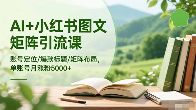 小红书AI图文矩阵引流特训班-渡漳网