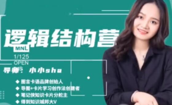 小小sha《逻辑结构思维营》培训课程-渡漳网