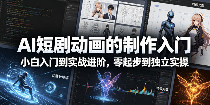 AI短剧动画的制作入门-渡漳网