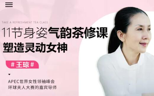 王琼茶艺视频教程《11堂身姿气韵茶修课》教你做灵动女神-渡漳网