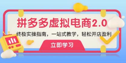 《拼多多虚拟项目2.0》实操指南,一站式教学,轻松开店盈利-渡漳网
