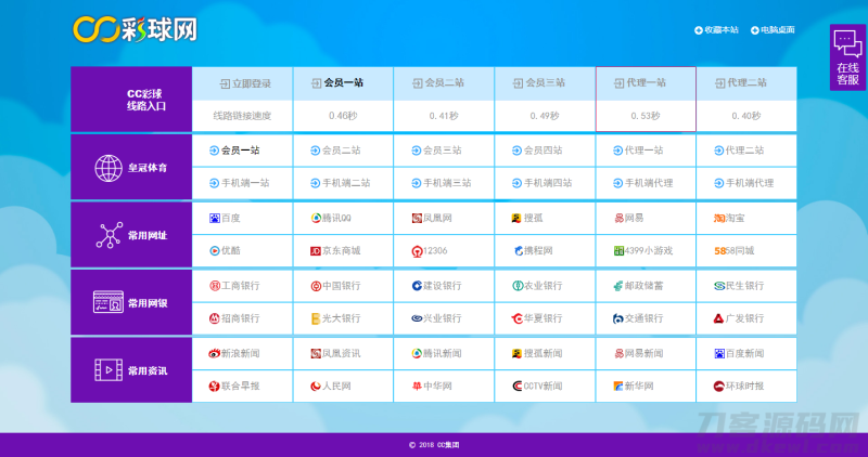 彩票导航站源码/彩票网站测速系统源码-渡漳网