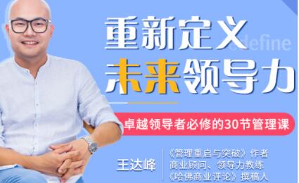 王达峰《重新定义未来领导力》卓越领导者必修的30节管理课-渡漳网