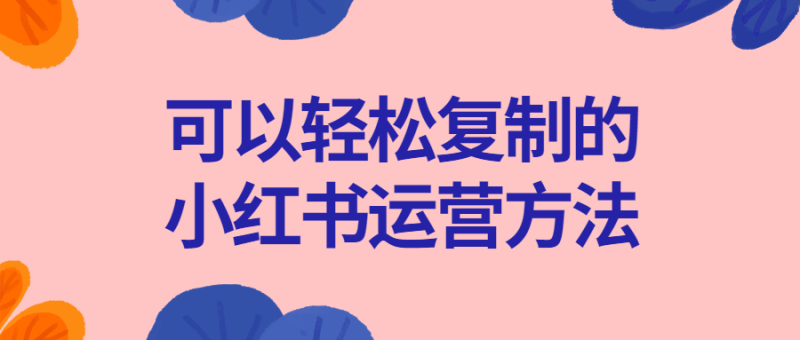 可以轻松复制的小红书运营方法-渡漳网