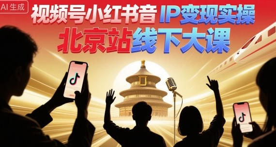 视频号小红书抖音IP变现实操技术,行业短视频高变现姿势-渡漳网
