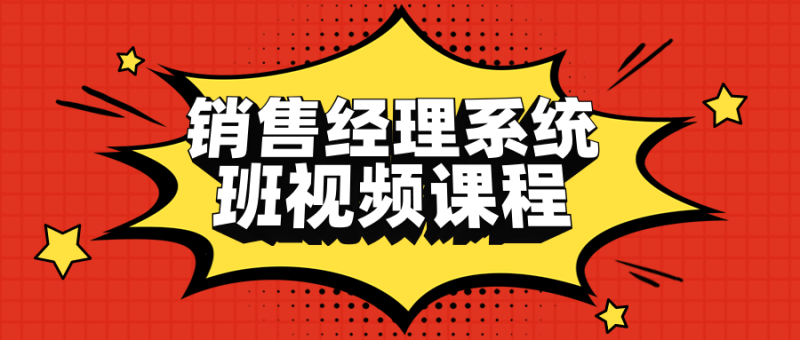 销售经理系统班视频课程-渡漳网