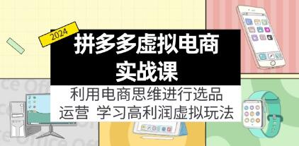 《拼多多虚拟电商实战课》选品+运营，高利润虚拟玩法-渡漳网