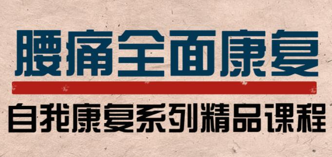 腰痛怎么办?腰痛自我康复计划,健康讲座培训课程视频-渡漳网