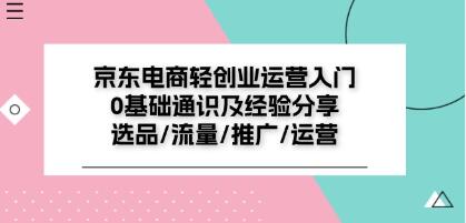 《京东电商-轻创业运营入门》0基础通识及经验分享-渡漳网