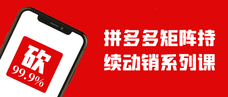 拼多多矩阵持续动销系列课-渡漳网