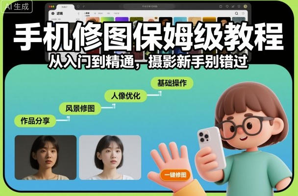 手机修图保姆级教程，从入门到精通，摄影新手别错过-渡漳网