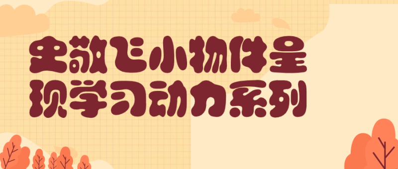 史敬飞小物件呈现学习动力系列-渡漳网