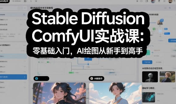 Stable Diffusion ComfyUI实战，零基础入门，AI绘图从新手到高手-渡漳网