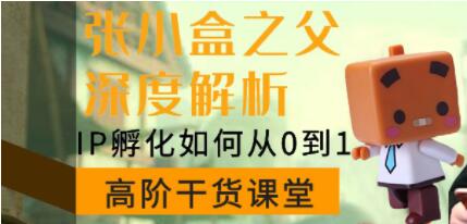 陈格雷《张小盒之父深度讲解,IP孵化如何从0到1》如何孵化超级IP-渡漳网