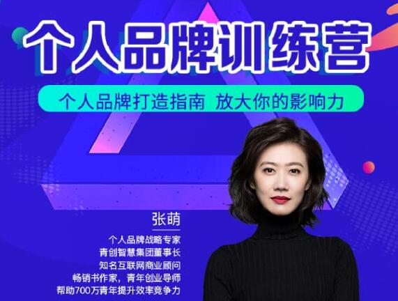张萌《个人品牌训练营培训课程》个人品牌打造指南-放大你的影响力-渡漳网