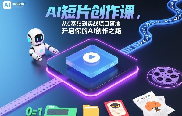 AI短片创作课，从0基础到实战项目落地，开启你的AI创作之路-渡漳网