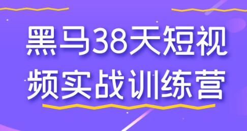 《38天短视频实战训练营》快速掌握短视频制作与运营技巧-渡漳网