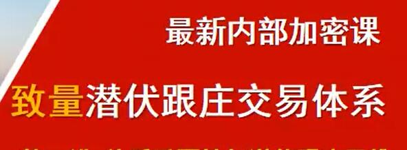 期海《致量潜伏跟庄交易体系》炒股教程视频-渡漳网