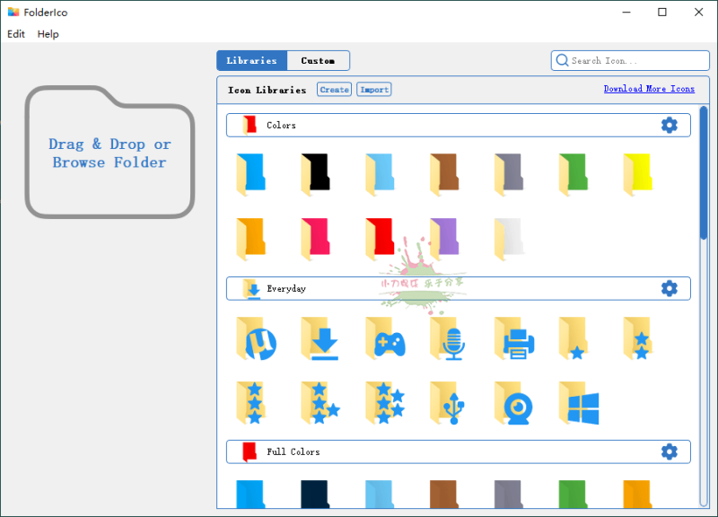 FolderIco文件夹颜色更改工具v8.1-渡漳网