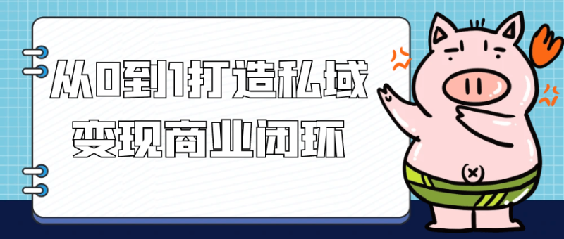 从0到1打造私域变现商业闭环-渡漳网