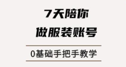 锤石传媒张智诚7天陪你做服装账号,0基础手把手教学课程视频-渡漳网
