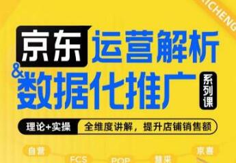 《京东运营解析与数据化推广系列课》全维度讲解提升店铺销售额-渡漳网