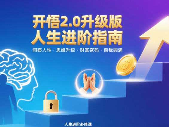 开悟2.0升级版人生进阶指南,洞察人性-思维升级-财富密码-自我圆满-渡漳网