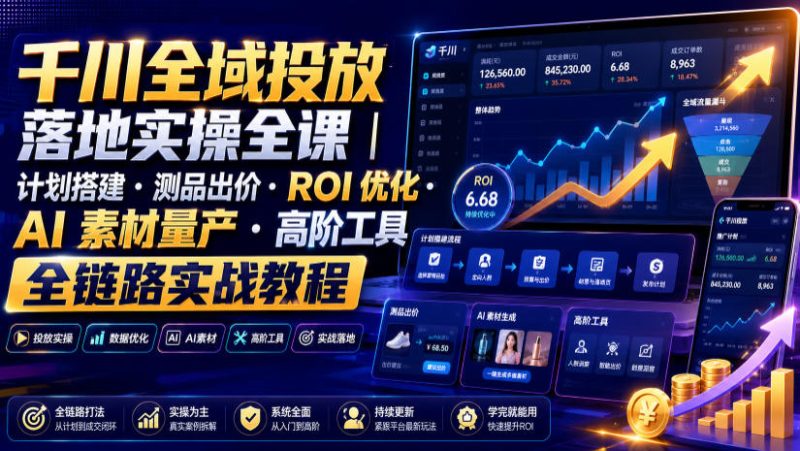 美丽千川全域投放落地实操全课-渡漳网