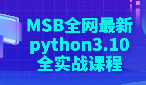MSB全网最新《python3.10全实战课程》-渡漳网