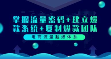 《电商流量起爆体系》掌握流量密码+建立爆款系统+复制爆款团队-渡漳网