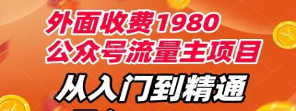《公众号流量主项目》从入门到精通,每天半小时-渡漳网