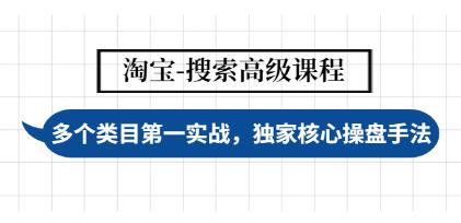 《淘宝搜索高级课程》多个类目第一实战，独家核心操盘手法-渡漳网