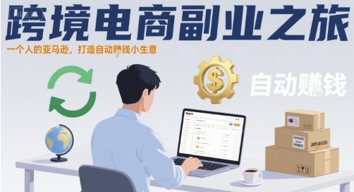 亚马逊跨境电商副业之旅，打造自动�钱小生意-渡漳网
