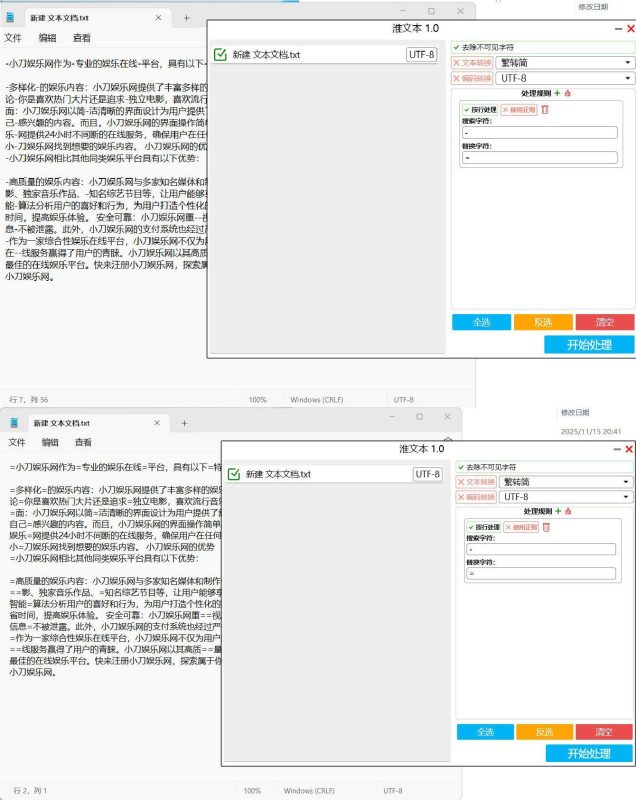 批量处理文本 v1.0 251114-渡漳网