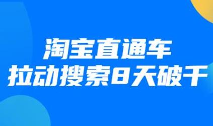 最新淘宝直通车拉动搜索8天破千培训课程视频-渡漳网