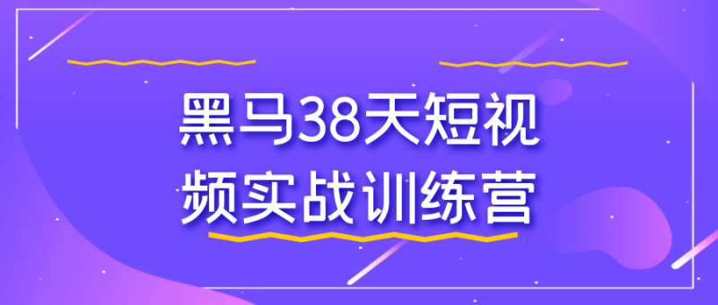 黑马38天短视频实战训练营-渡漳网