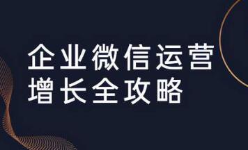 企业微信运营攻略 (引流+裂变+运营+成交) 培训课程视频-渡漳网