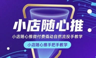 小店随心推微付费撬动自然流投手教学-渡漳网