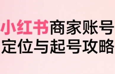 小红书电商全链路实战从定位到爆单,小红书商家起号全流程-渡漳网