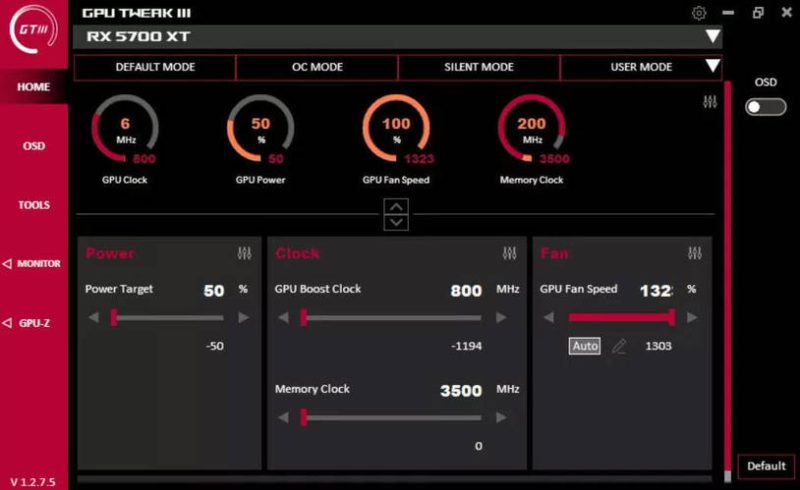 显卡超频GPU Tweak III v2.0.8.5-渡漳网