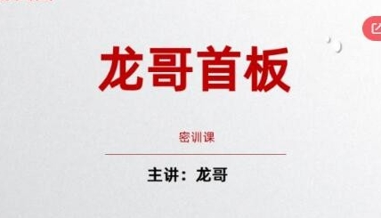 飞龙游资团,龙哥首板密训课,打板模式的深度理解-渡漳网
