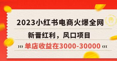米杰《小红书电商项目》从小白到精英实战教学,单店收益在3000-30000-渡漳网