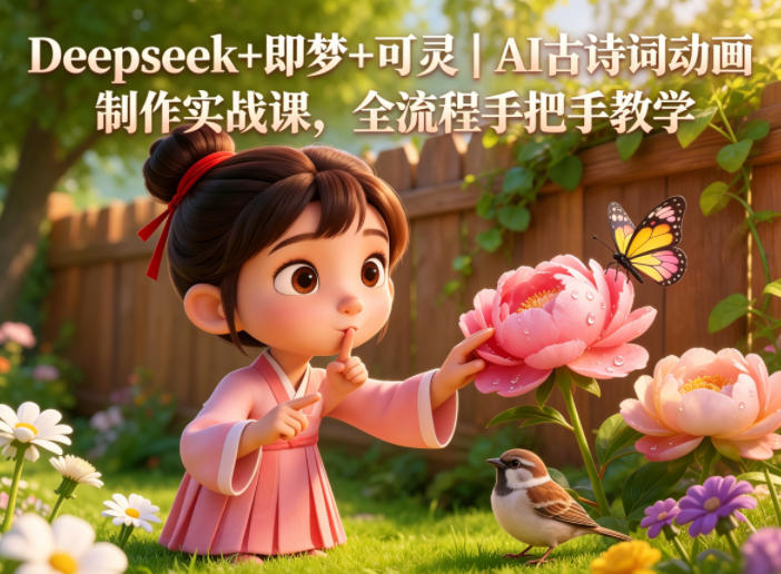 Deepseek+即梦+可灵AI古诗词动画制作实战课-渡漳网