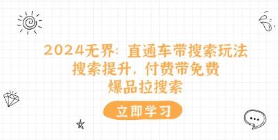 无界直通车《爆品拉搜索玩法》推广拉搜索原理-渡漳网
