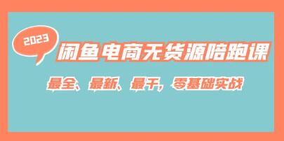 《闲鱼电商无货源陪跑课》零基础实战-渡漳网